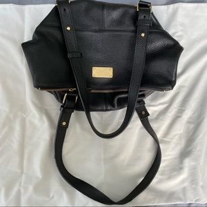 LL Bean Signature Leather Foldover Purse Bag